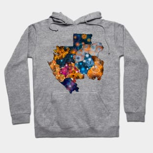 Spirograph Patterned Gabon Provinces Map Hoodie